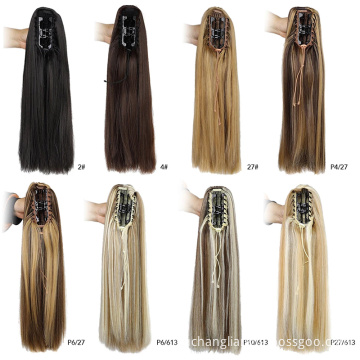 Beauty Online Wholesale Claw High Heat Clip In Weave Wholesale Bundles Ponytails Extension Synthetic Braiding Hair